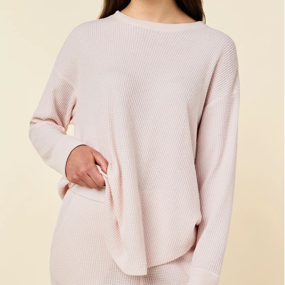 Papinelle Other - NEW Papinelle Super Soft Waffle Knit Relaxed Long Sleeve Top Size Medium